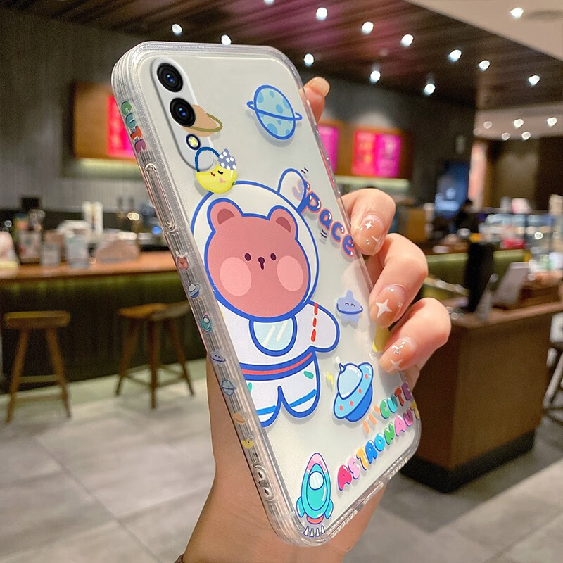 韩菲琪 vivo y93手机壳y93s手机套v1818a保护套y93透明直边卡通男女