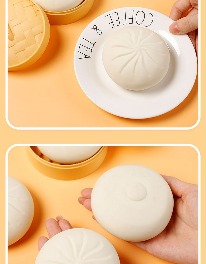 解压包子 1个包子 1个蒸笼【白色】【图片 价