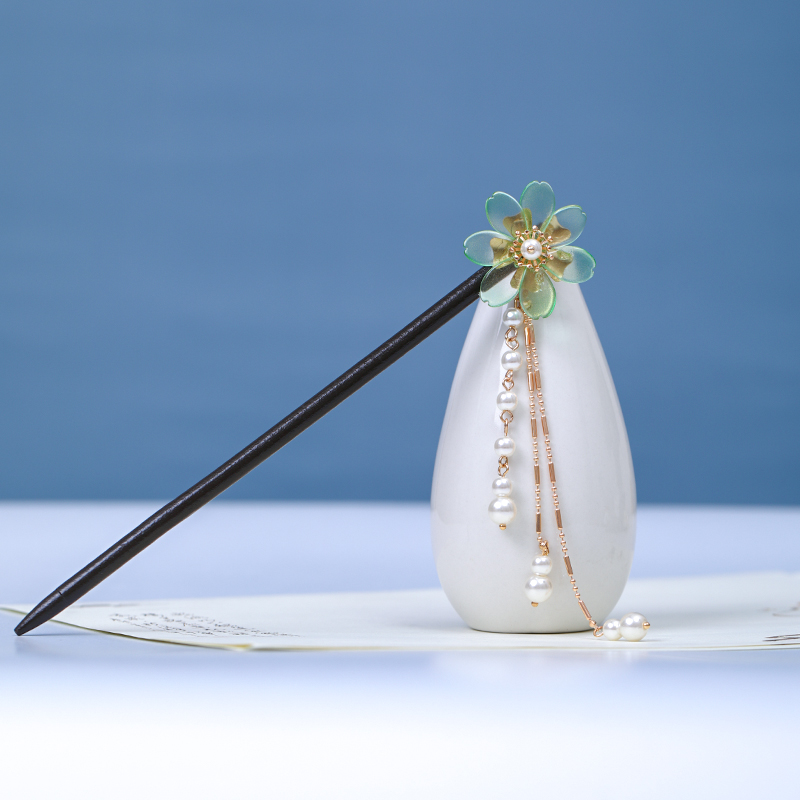 【清挽】款式三品牌: 戎夏 商品名称:木簪【清挽】发簪汉服盘发流苏