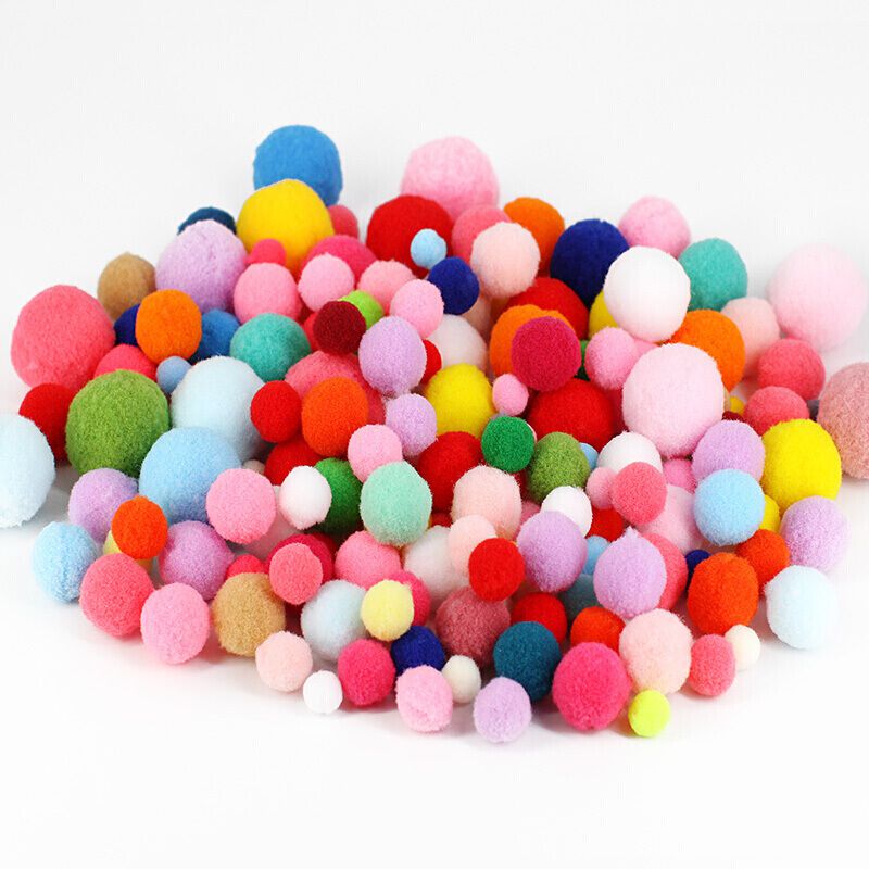 新年礼物 彩色毛绒球球手工diy儿童宝宝早教玩具手工制作材料幼儿园