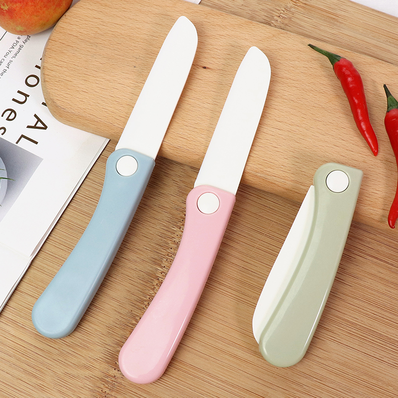 文刀刘塑料折叠刀不伤手水果刀折叠水果刀学生用塑料刀宿舍用刀刀刃