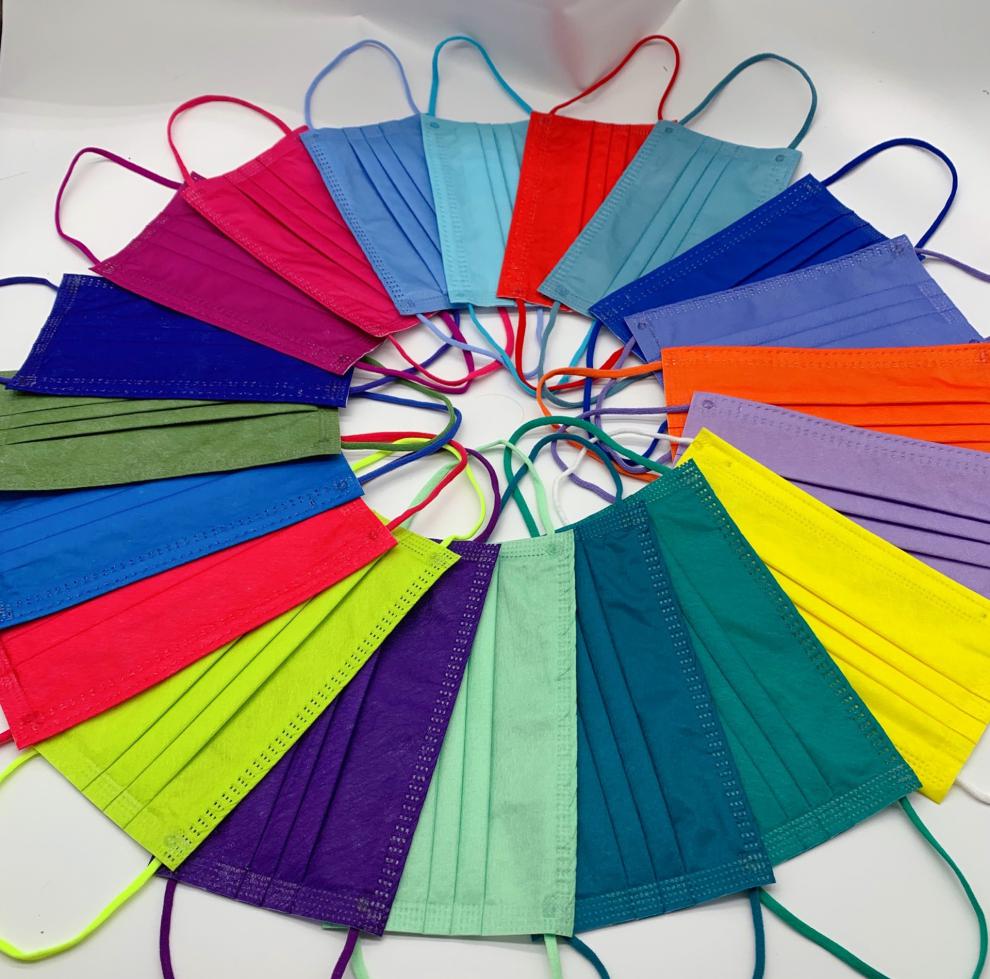 亿凌 彩色口罩女神时尚马卡龙色一次性网红三层防护透气可爱潮款20只