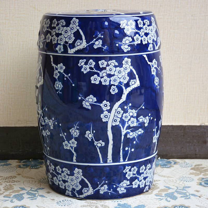 【精选好物】青花瓷鼓凳 手绘青花瓷换鞋凳陶瓷鼓凳梳妆凳子新古典
