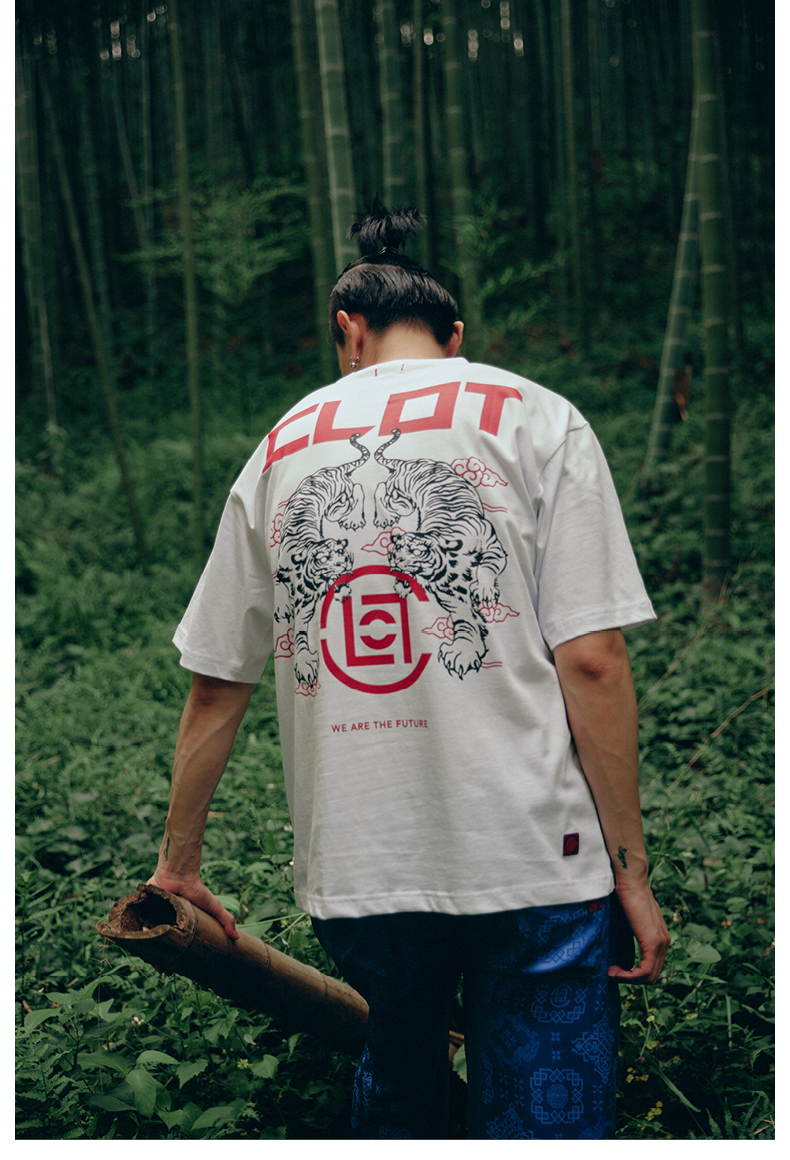 【clot】老虎印花短袖t恤 华人系列 白色 黑色 陈冠希主理 白色 00l