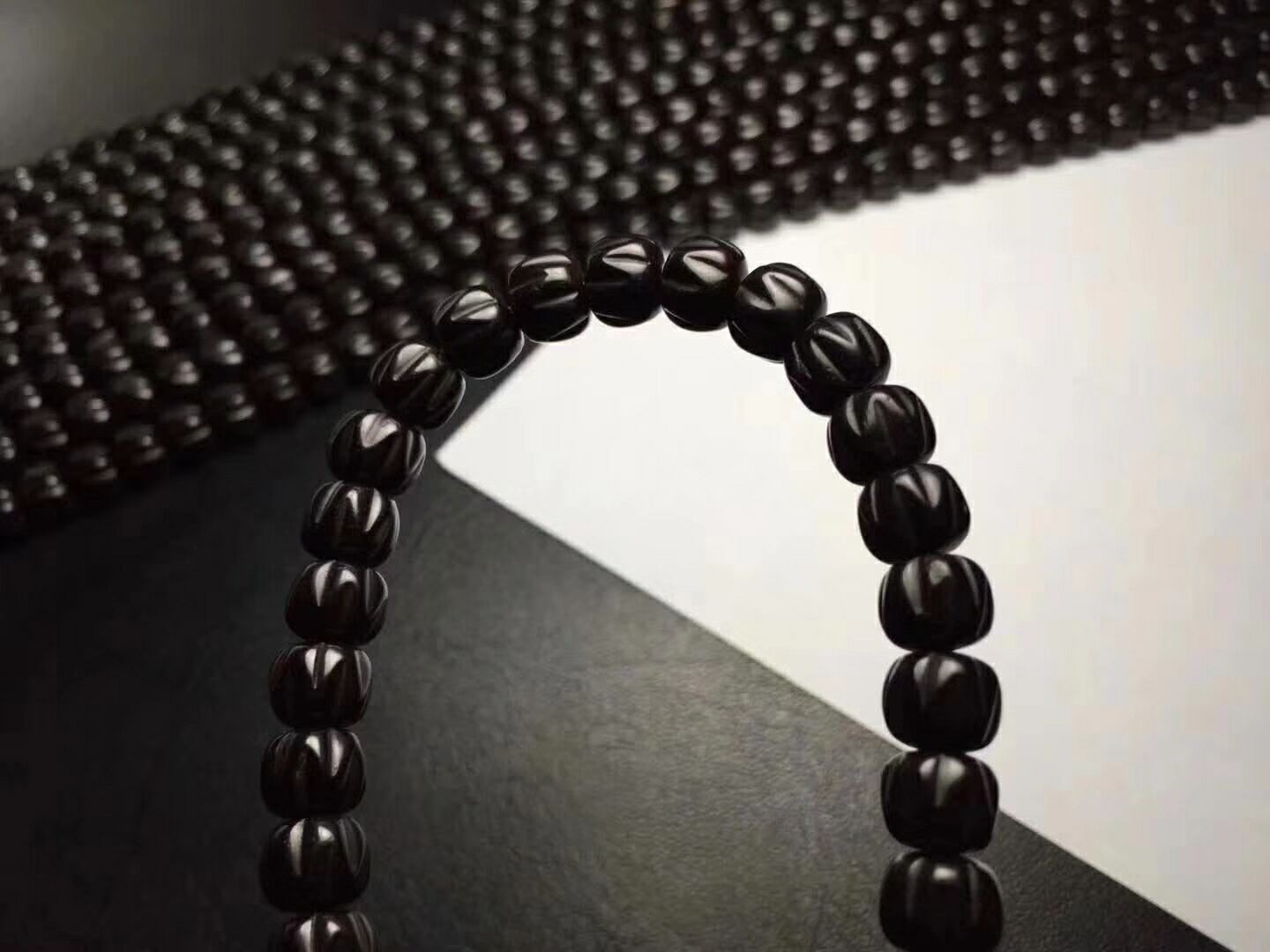 森洲正宗印尼椰蒂佛珠108颗雕刻百香籽椰蒂手串原色老料椰蒂佛珠手串