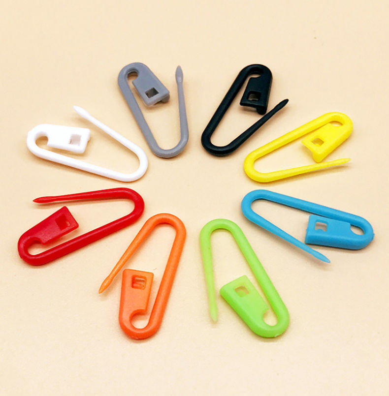 仓梵 彩色塑料别针吊牌别针吊粒别针安全别针儿童固定衣服别针小扣针