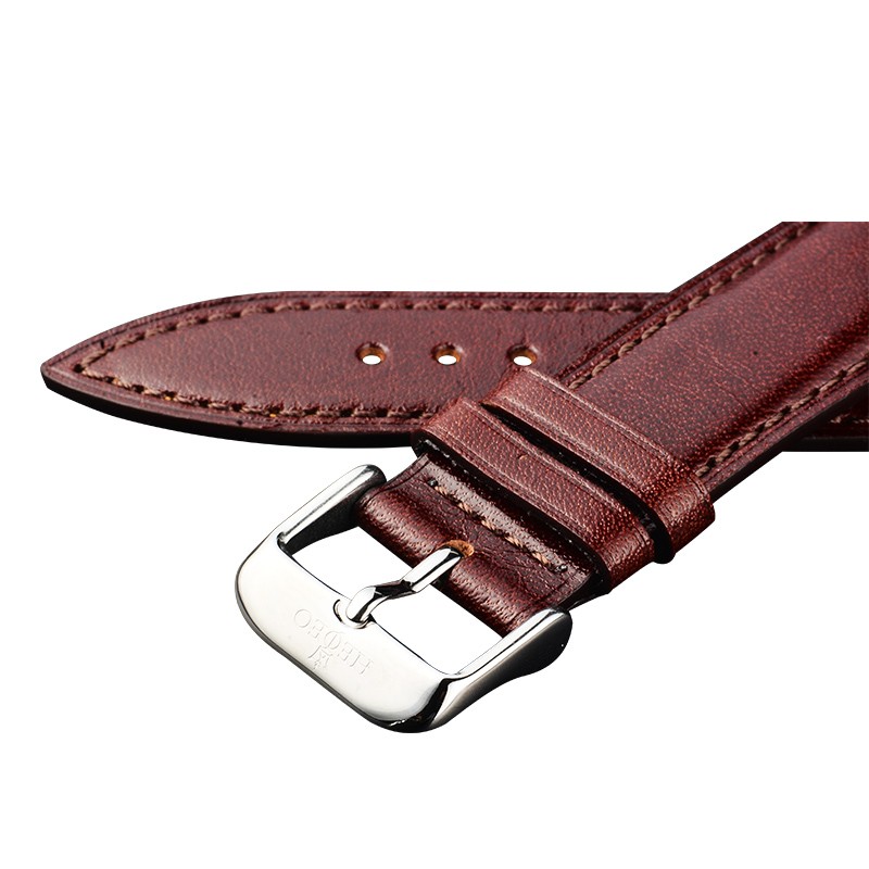 海士爵heojeo原装表带接口20mm 黑色皮表带-接口20mm