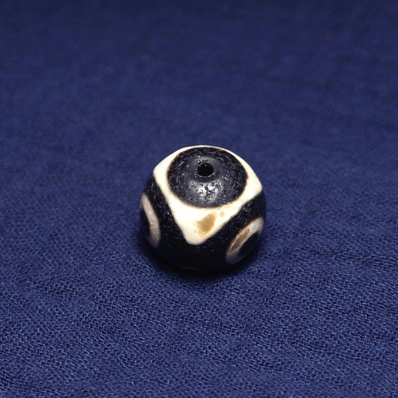 异地彩虹 风化锈斑达洛三眼老天珠球珠藏式黑白天珠佛头配珠