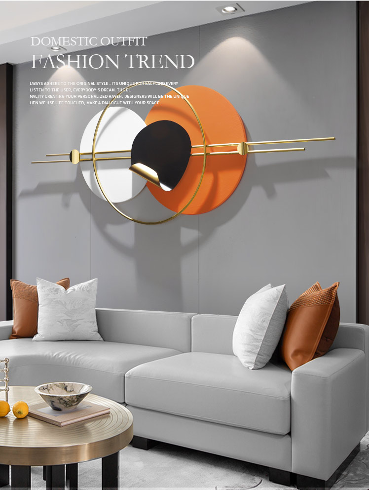 璐之阙轻奢高端客厅沙发背景墙上装饰画3d立体轻奢铁艺壁画卧室床头挂