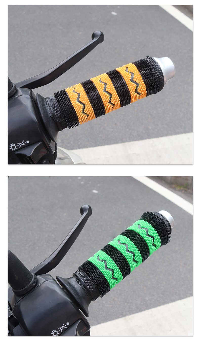 电动摩托车手把套防滑防汉电瓶自行车手把胶套加厚刹车套改装配件注手