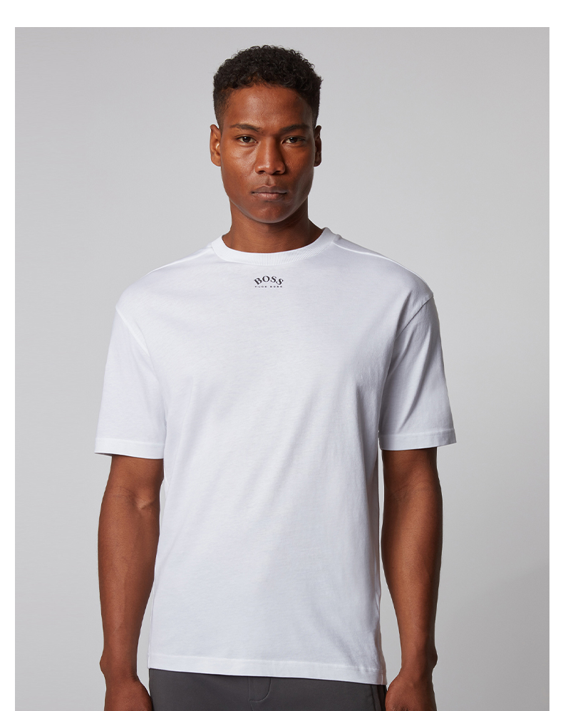 hugo boss雨果博斯男士正反面徽标纯棉t恤 020-灰色 eu:l