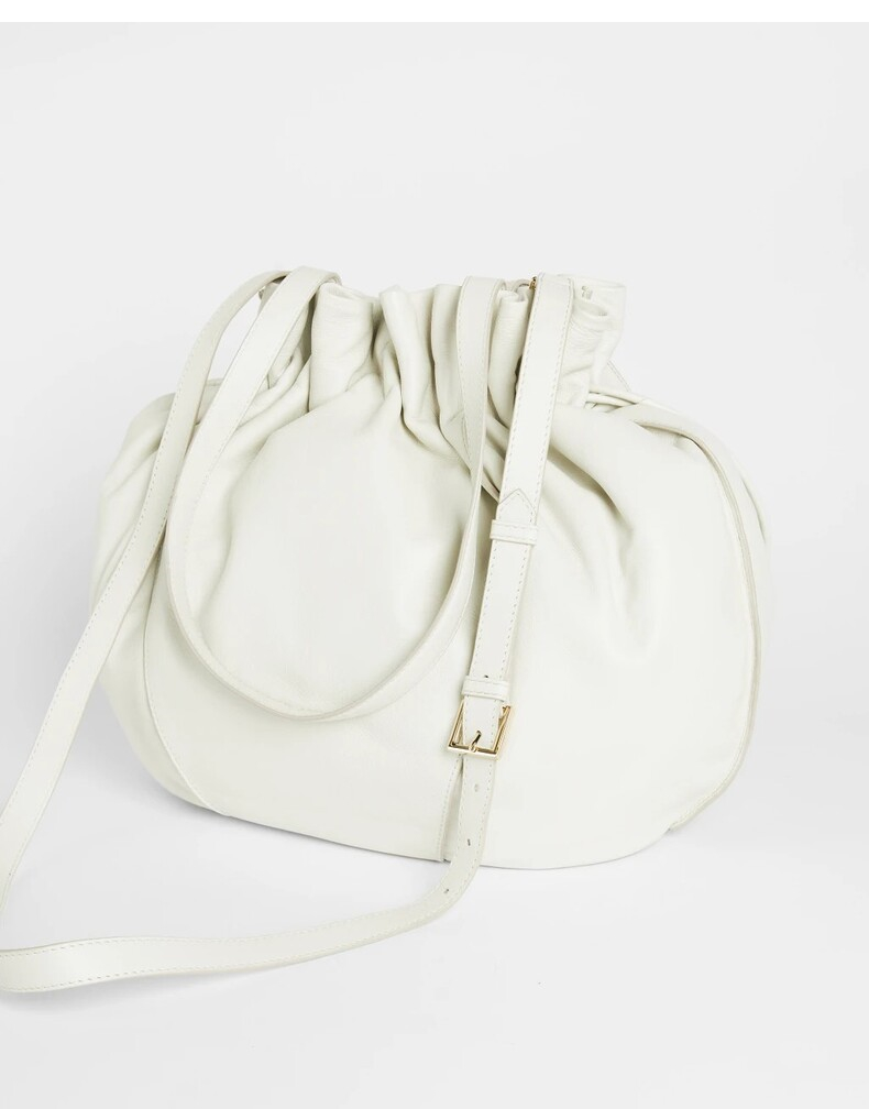 ted baker 2021秋冬新品 女士时尚抽绳束口包水桶包斜跨包251846 肉色