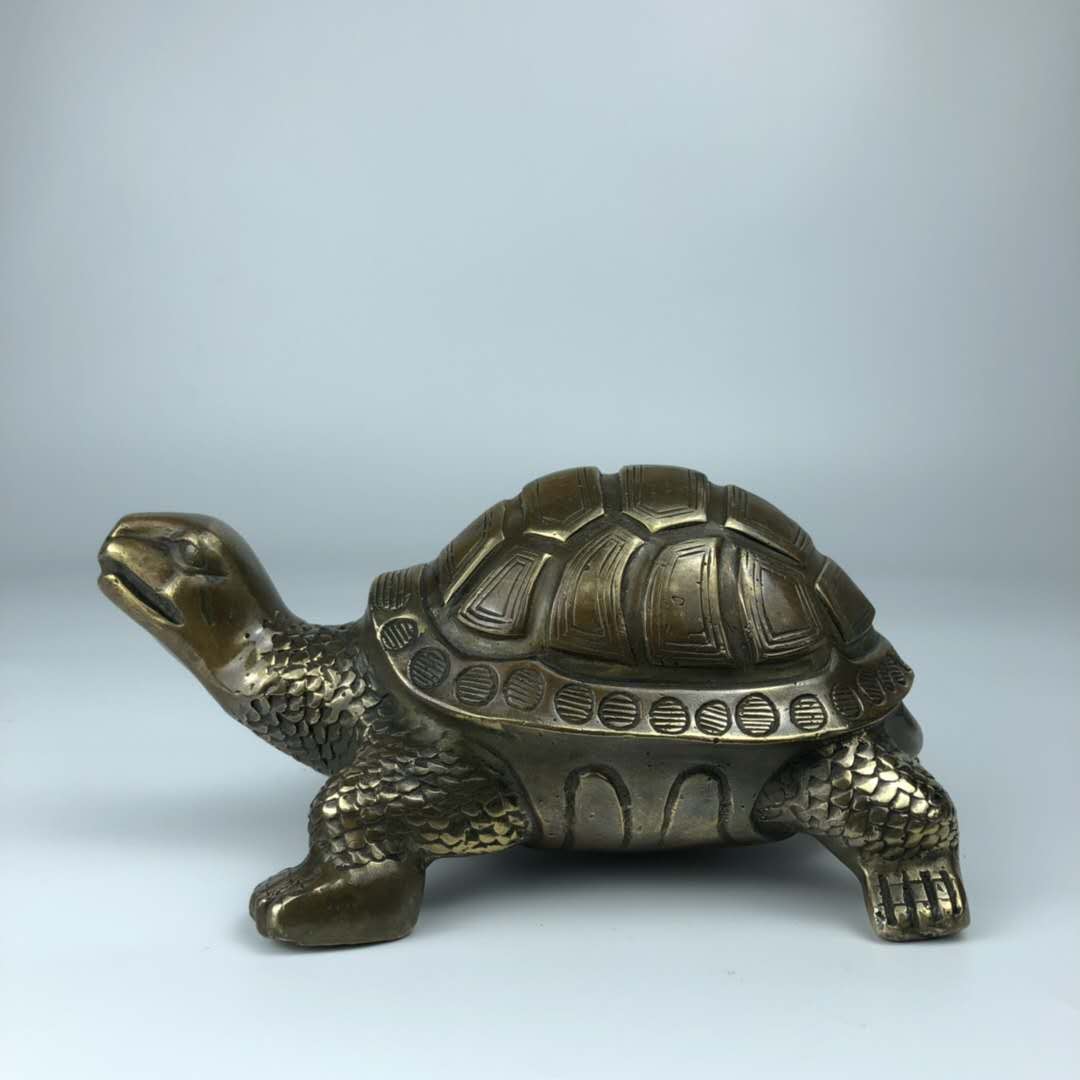 纯铜龙龟仿古四神兽龟龟八卦金钱龟铜制瑞兽家居客厅桌面摆件一款四