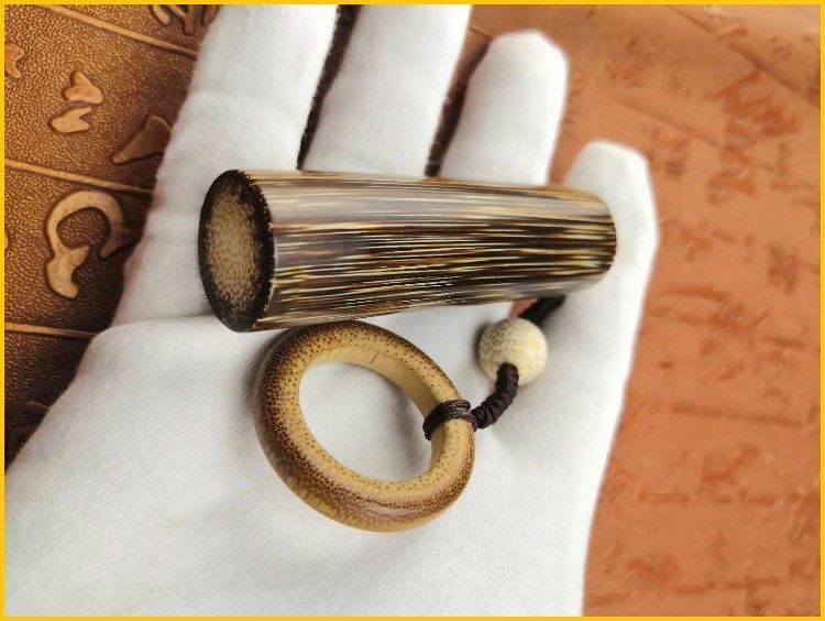 欧阳先生龙血金丝竹实心玉竹手把件棕竹老料文玩老料手工精磨抛光成品