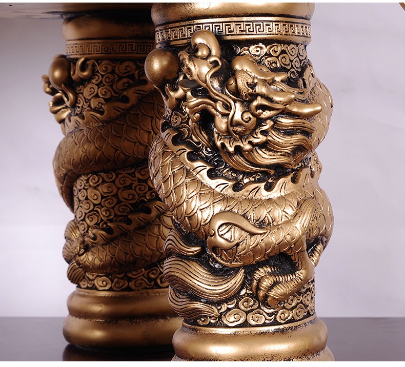 开业乔迁大厅前台摆设招财工艺品b2红铜色龙鼎高177米重91斤包邮精