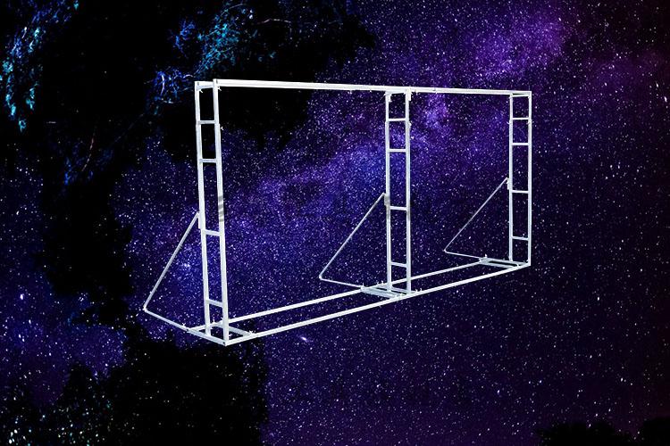 敏泽新款婚庆道具伸缩杆背景架舞台户外婚礼布置广告喷绘简易桁架 4*8