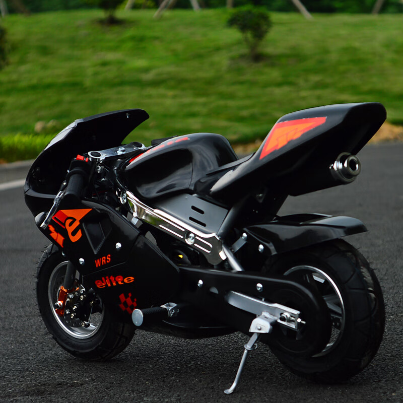 【新款】小摩托车儿童燃油机车烧油新款大马力带灯小型摩托车迷你小