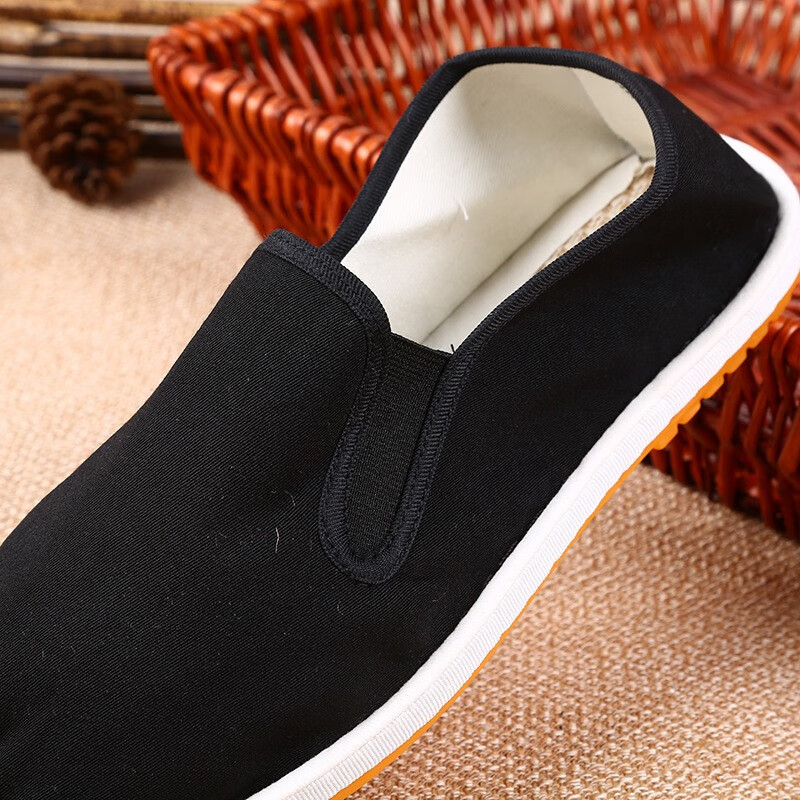 台州西山布鞋男女春夏季黑色老工艺布鞋懒人鞋工作休闲加绒开车鞋蒂