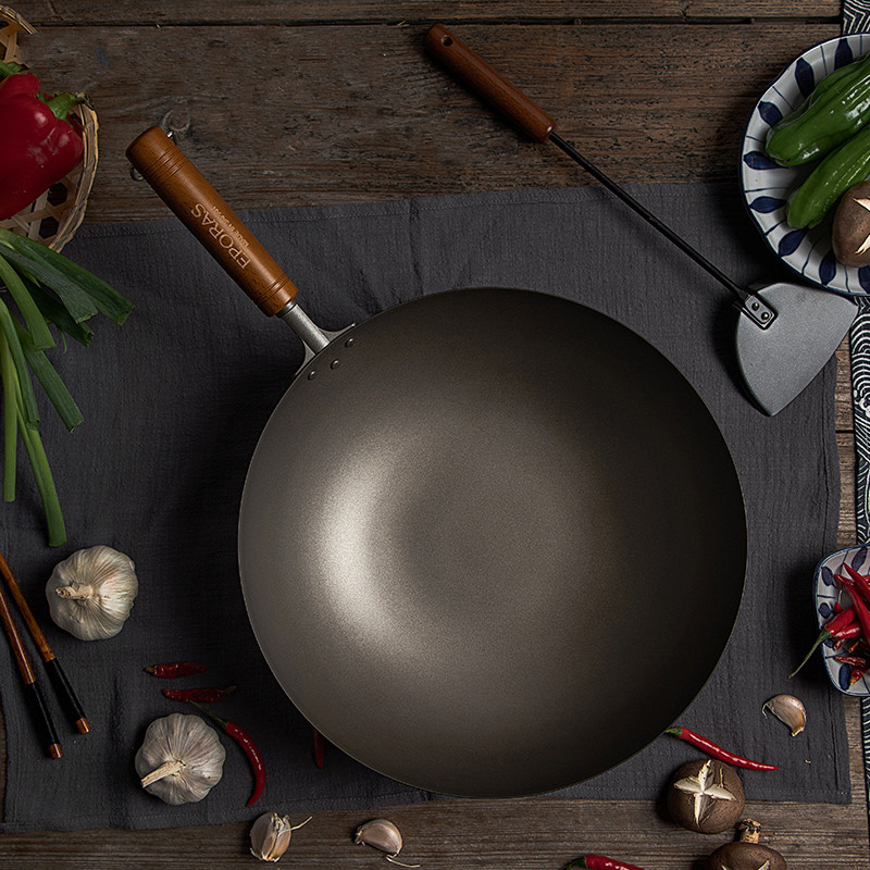 【现货速发】2022纯钛炒锅 家用炒锅钛锅炒菜锅涂层不易粘锅钛金锅 钛