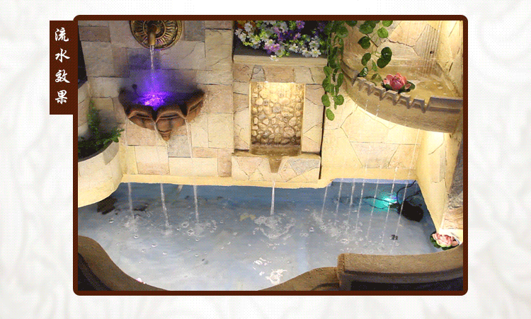 搜可大型欧式假山流水景喷泉鱼池庭院家居客厅阳台落地循环幕生财摆件