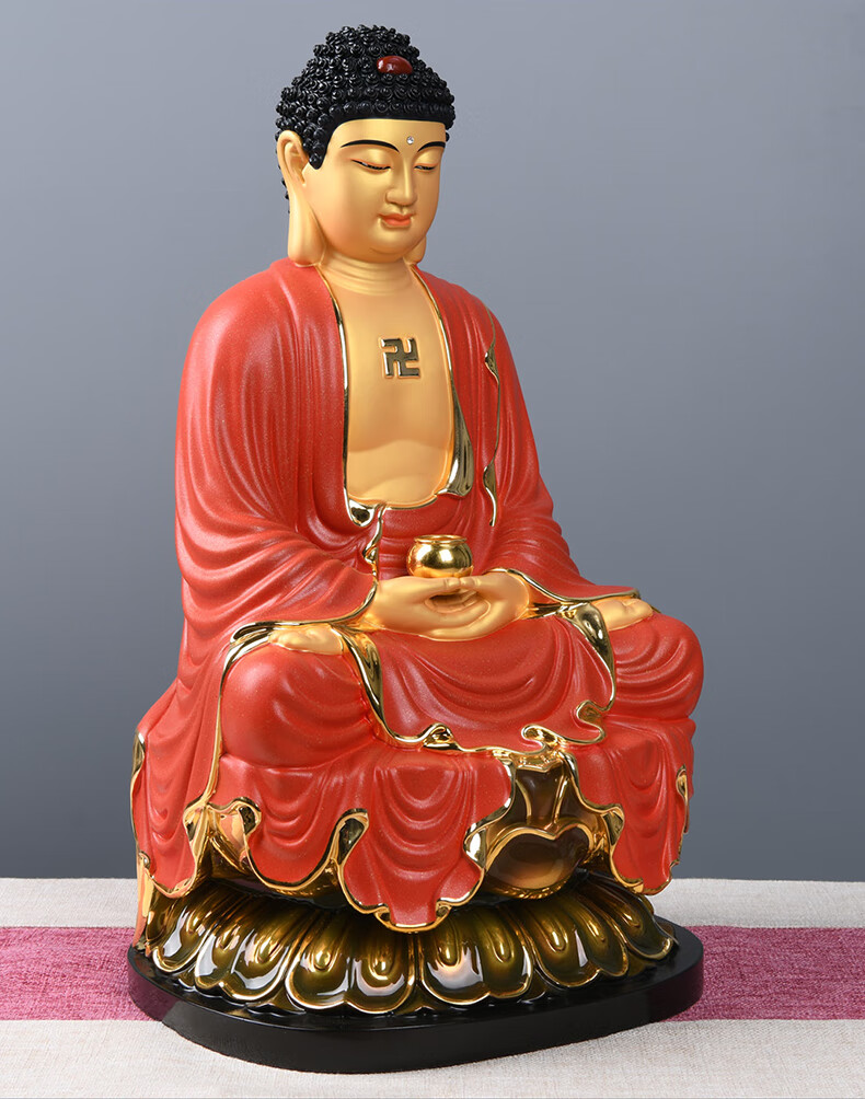 释迦牟尼佛佛像大全纯铜鎏金释迦摩尼大日如来佛祖摆件三宝佛供奉 10