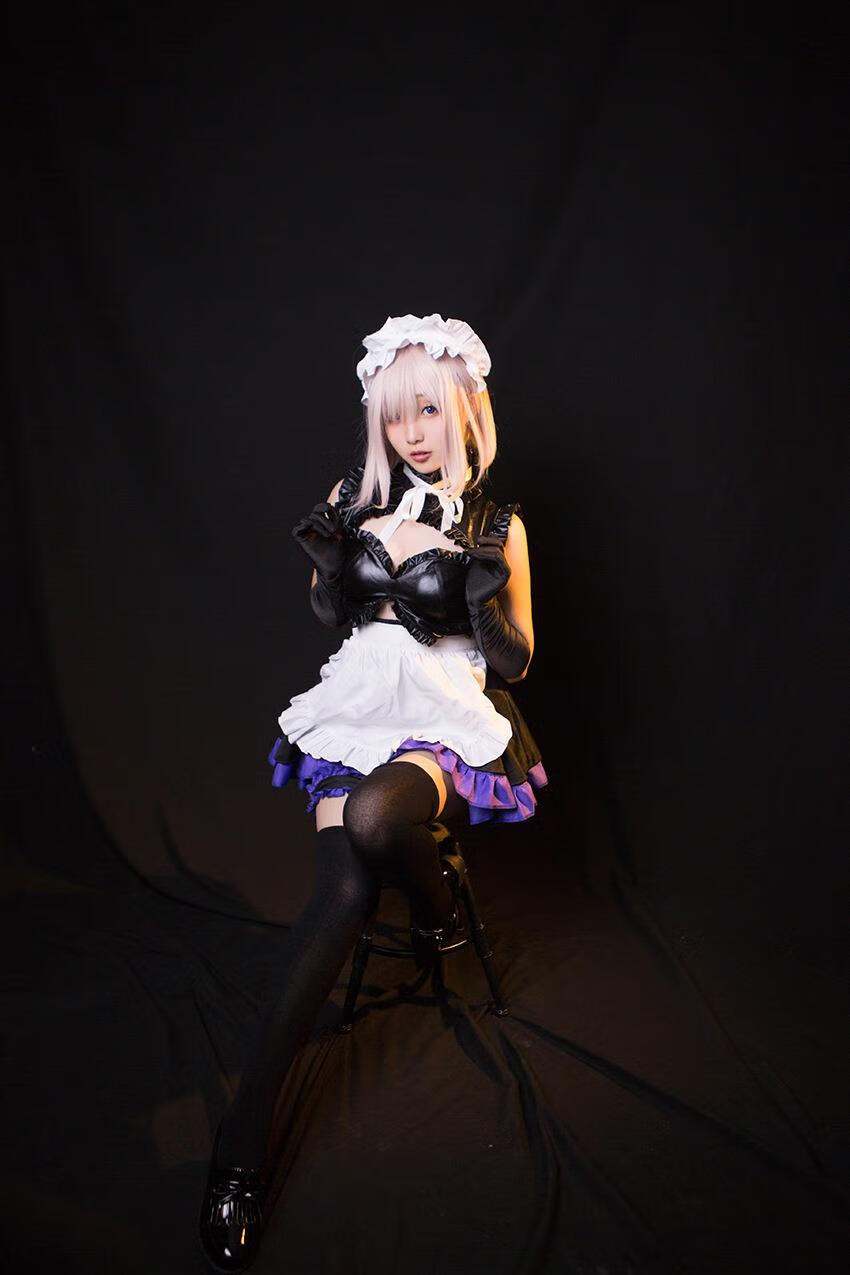 动漫cos服fategrandorder玛修马修女仆装cosplay服装 黑色 xl【图片