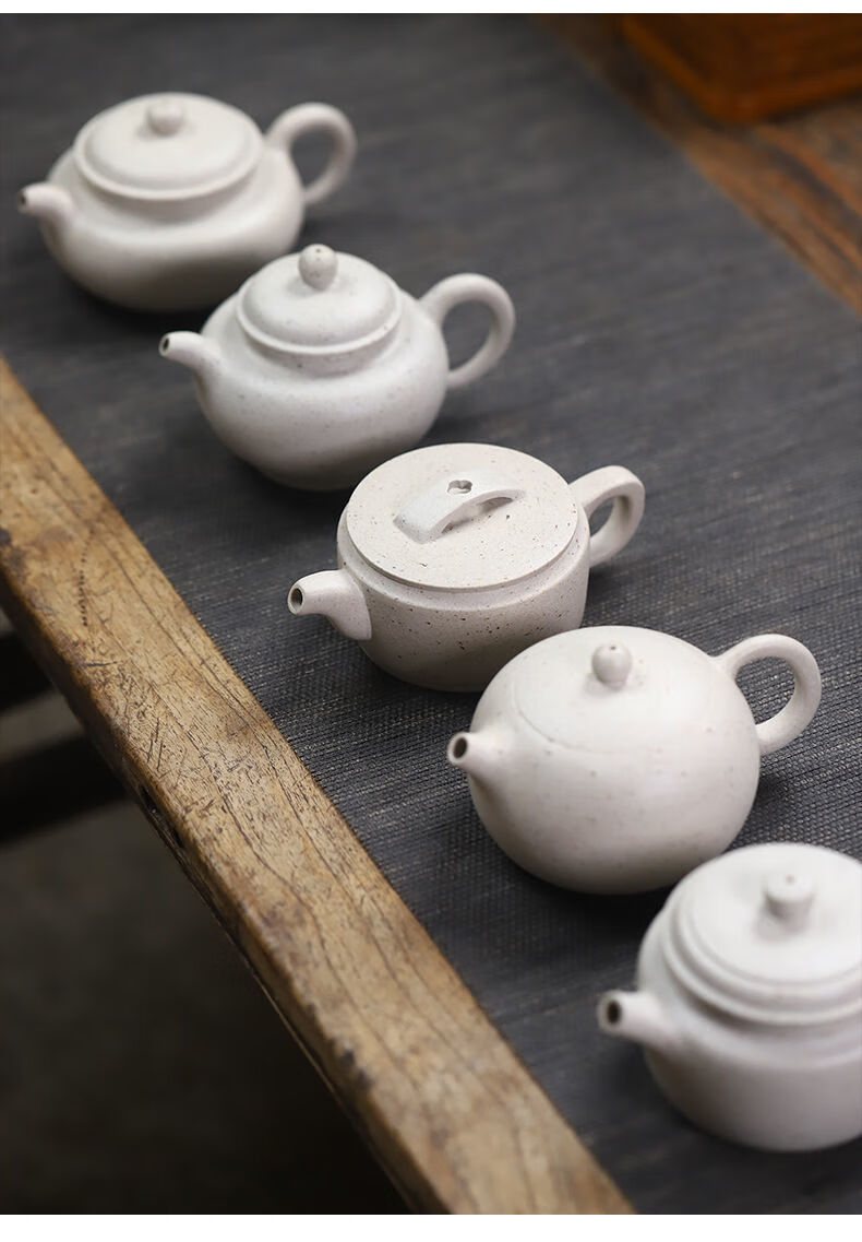 【官方旗舰】鑫祥势宸粗砂原矿七星白玉段泥纯手工宜兴紫砂壶德钟西施