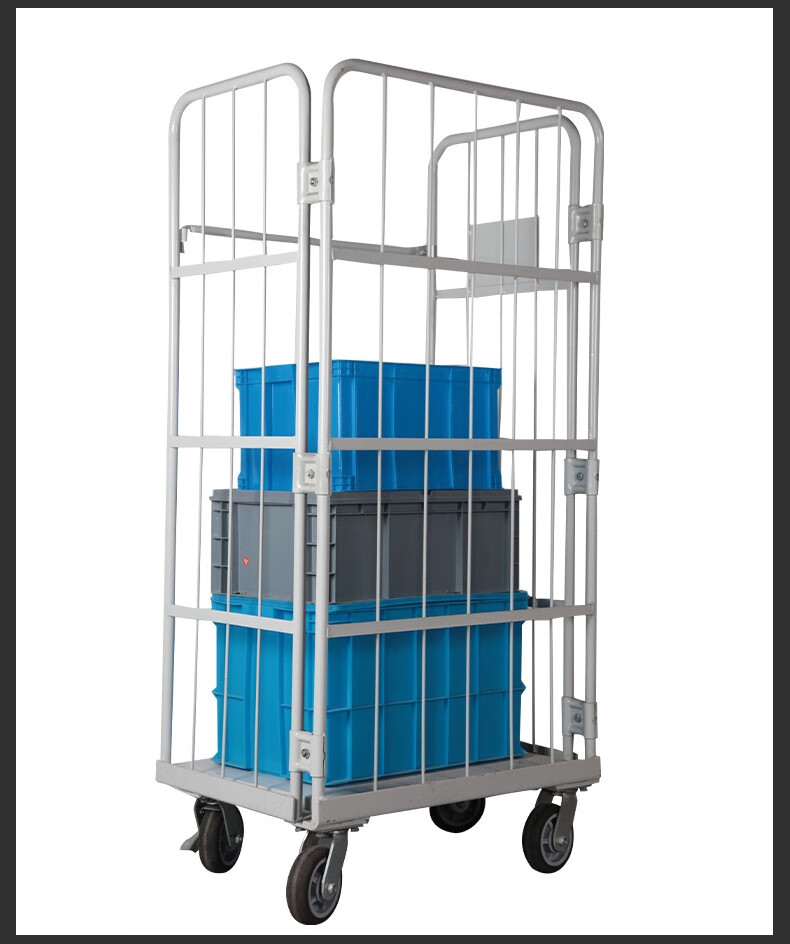 礼 物流台车移动笼车拣货车网格周转车储物车工业加厚折叠仓储物流车