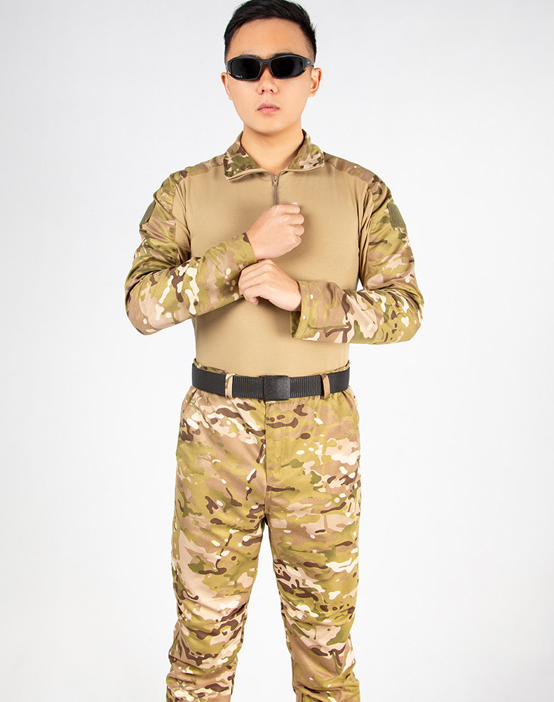 原创蛙人服上衣男春秋冬季mc迷彩服户外运动透气舒适cp迷彩上衣165cm
