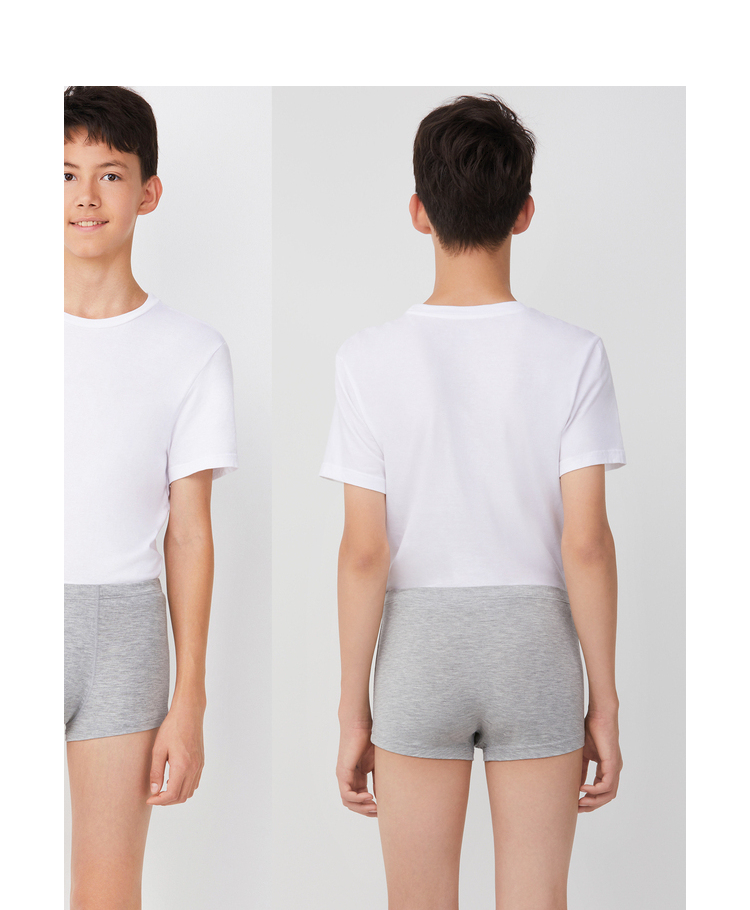 爱慕少年内裤男孩莫代尔印花初中生中腰平角裤素色内裤学生内裤印花