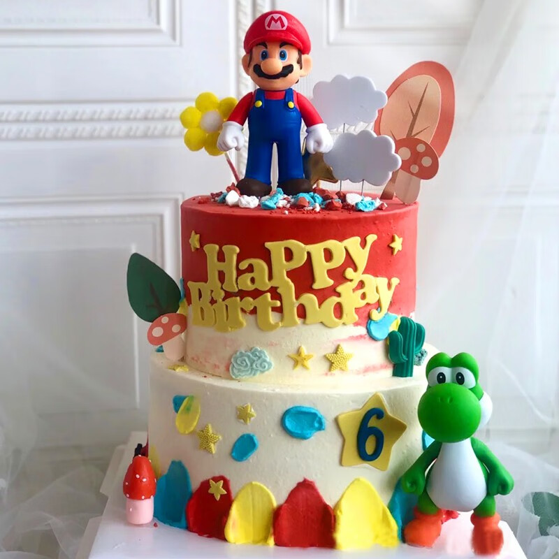 百世今生超级玛丽马里奥生日蛋糕同城配送北京深圳广州西安成都太原