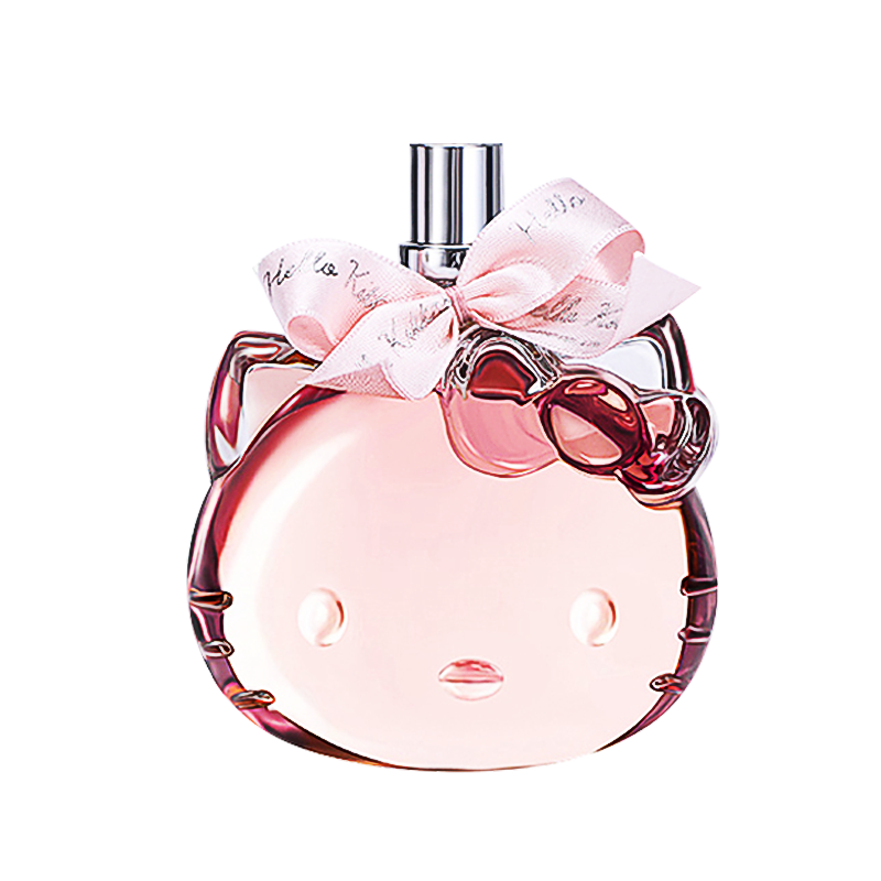 520礼物hellokitty凯蒂猫粉白黑猫头造型玩偶女士香水甜蜜女孩100ml