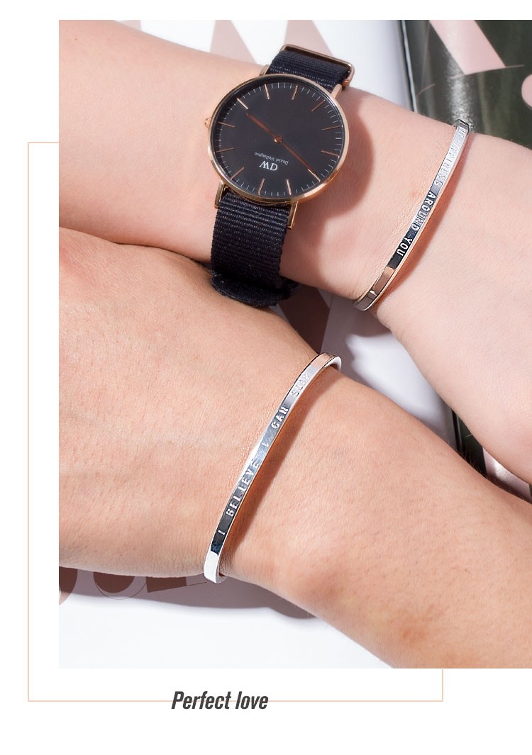 银手镯女男情侣一对年轻款开口实心光面简约时尚个性潮环dw大号约14g