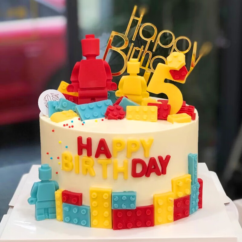 百世今生乐高幻影忍者积木我的世界生日蛋糕同城配送儿童蛋糕送男孩
