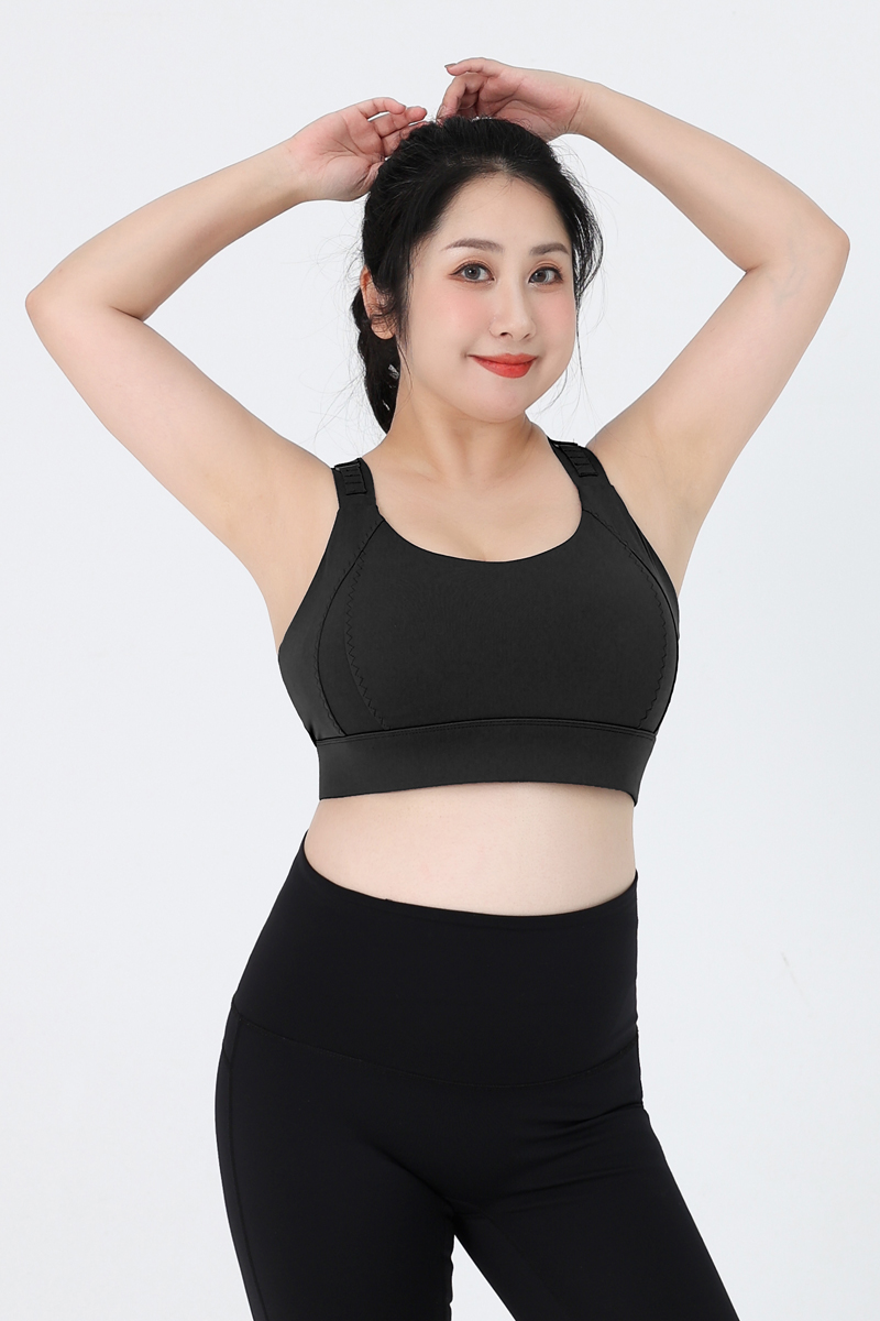 2022夏季新款大码无痕运动内衣200斤一体式乳胶文胸垫高强度瑜伽全