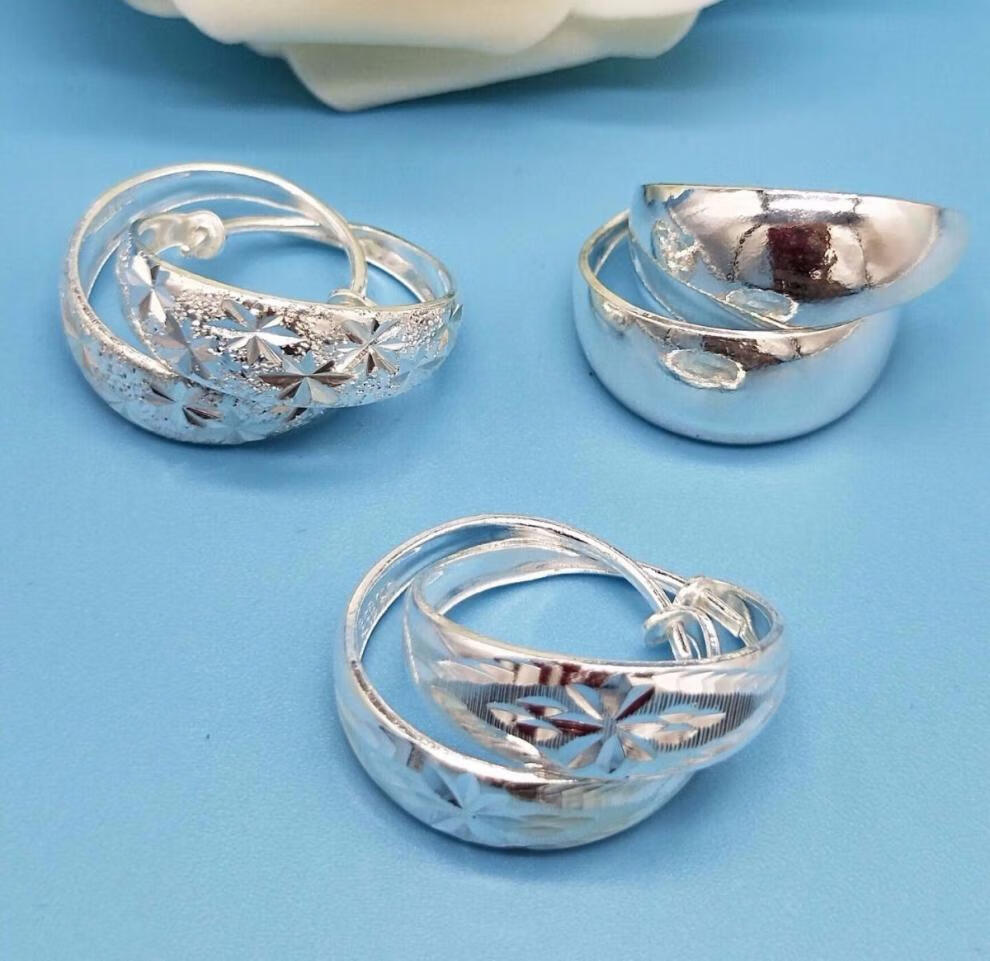 日日缘99足银耳环老年人耳圈女送妈妈气质民族风奶奶耳饰 【加大号】