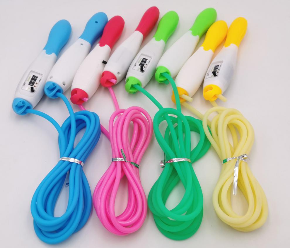 成人绳子中考专用学生可调节钢丝女运动健身卡尼拉标准款计数粉色毽子