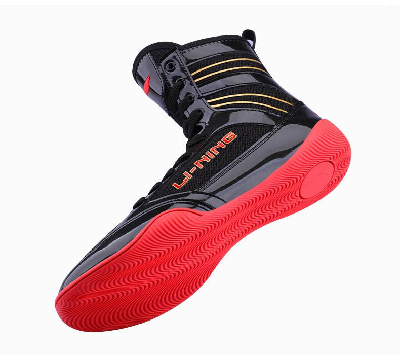 李宁lining拳击鞋武术搏击训练鞋青年成人健身房举重室内深蹲格斗摔跤