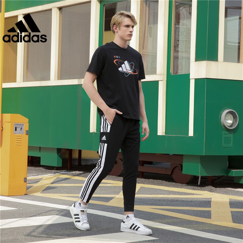 adidas 阿迪达斯男子运动休闲训练跑步短袖T恤GU3642 GP0856 L【图片价格品牌报价】-京东