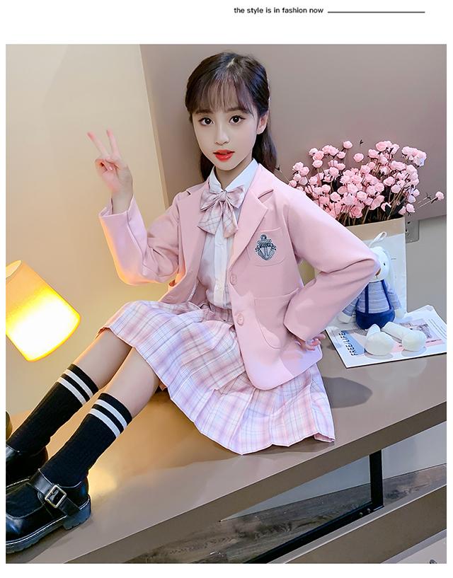 现货秒发小女孩穿的jk制服小学生党党中大童111小孩子9学院风6格裙