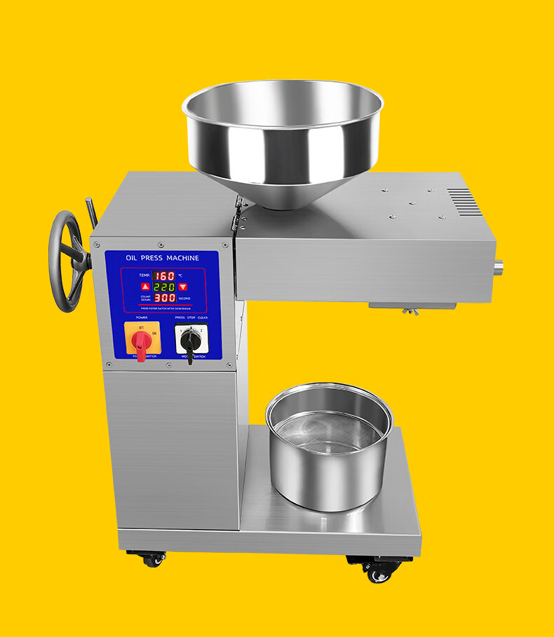 游侠每小时3040斤可调温可调节油饼薄厚不锈钢商用榨油机中大型全自动