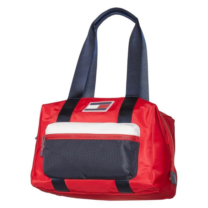 tommy hilfiger汤米运动休闲健身手提包大容量便携时尚 red/navy