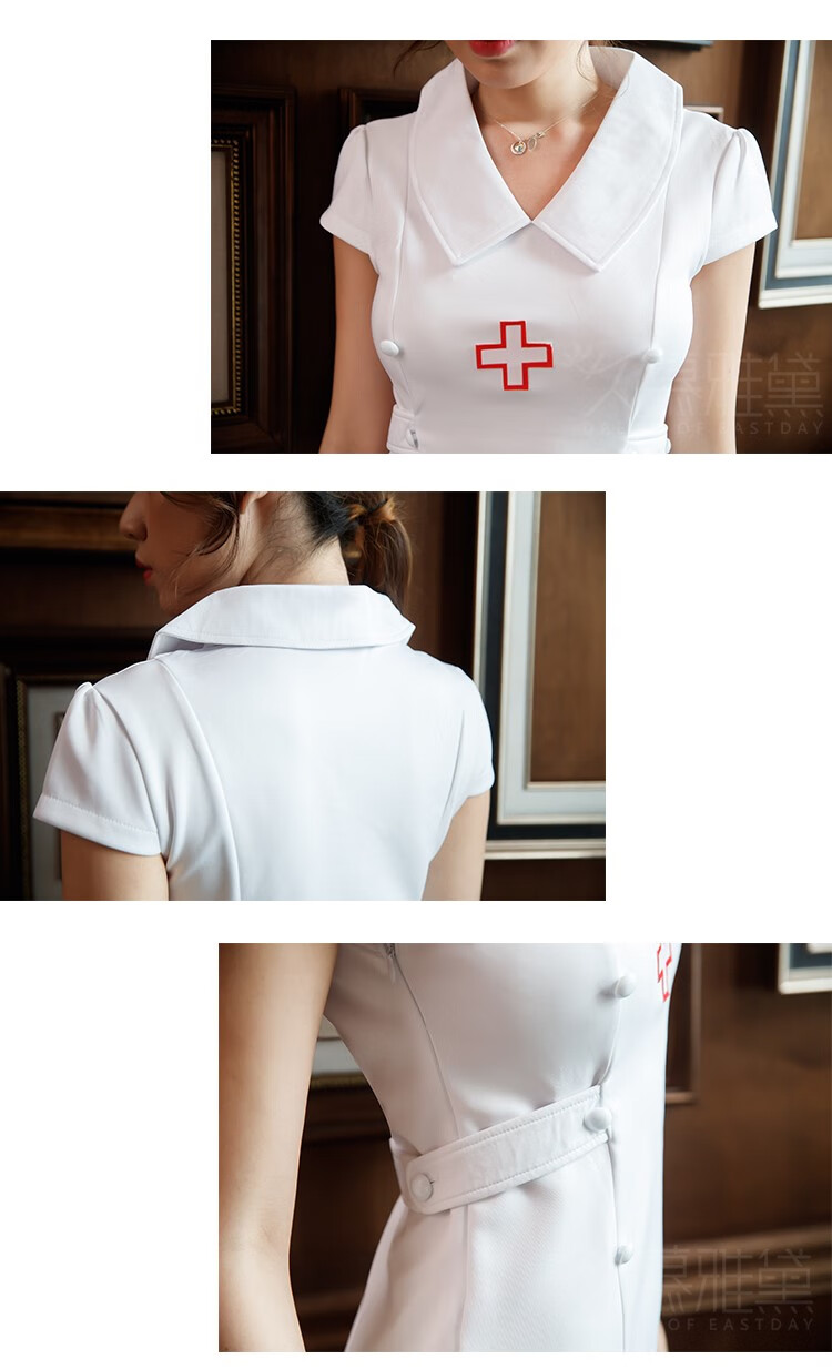 性感护士服制服春秋秘书套装睡衣私房火辣情侣蕾丝女 黑色护士服连