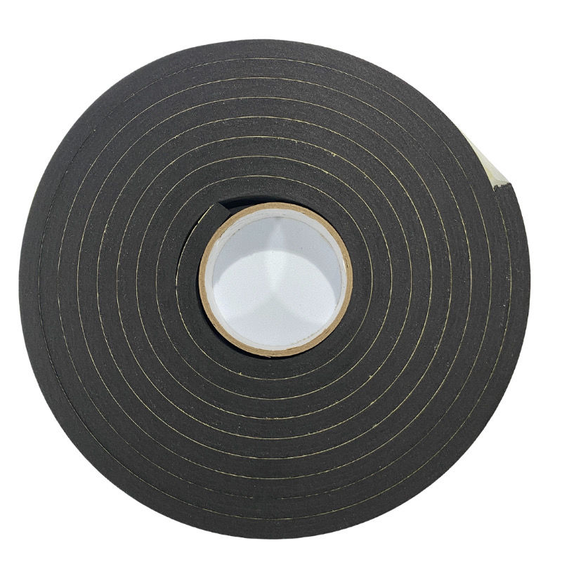 窗户密封条加厚黑色eva泡棉条强力单面胶防振防撞隔音门窗密封条sn8