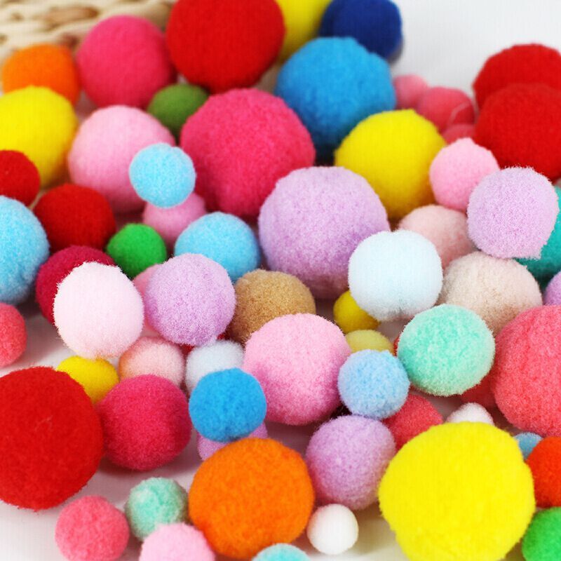 新年礼物彩色毛绒球球手工儿童宝宝早教玩具手工制作材料幼儿园高弹毛