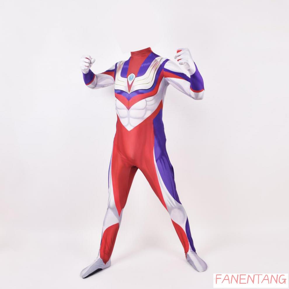 奥特曼衣服皮套真人迪迦cosplay演出服男女成人儿童紧身衣表演服 欧布