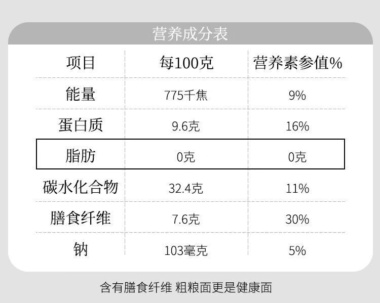 三个樱桃魔芋荞麦面黑麦粗粮主食餐3分钟速食半干面条o脂低碳水300g袋