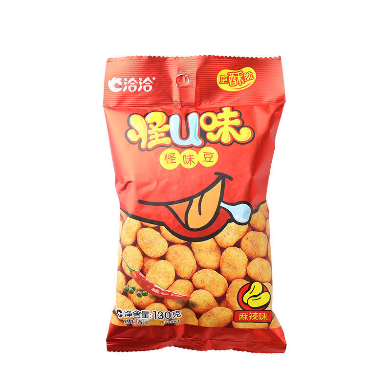 洽洽怪u味怪味豆60g麻辣蟹黄味恰恰蚕豆胡豆小包装胡豆食 麻辣怪u豆