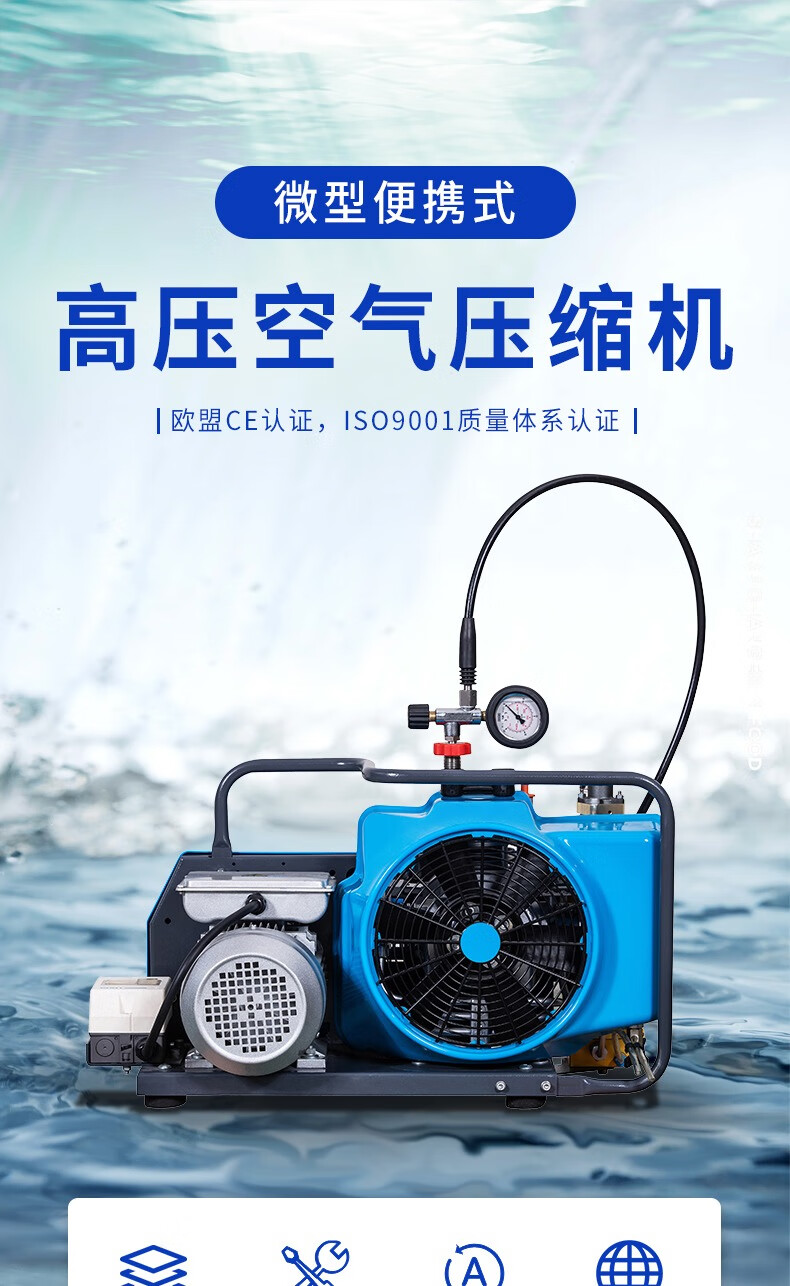 压缩机30mpa潜水呼吸器高压充气泵正压式消防打气机dgw12三相电机380v