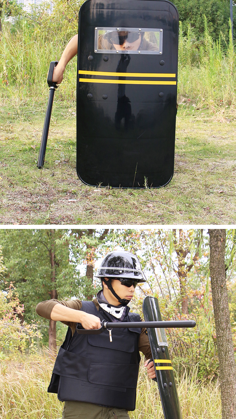 防爆棍盾牌钢叉防刺安保衣防身头盔学校幼儿园物业保安防暴器材mlhj